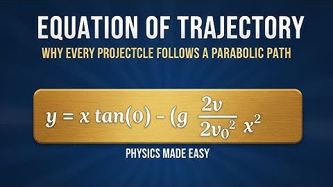 Equation of Trajectory Derivation | Full Step-by-Step Physics Explanation