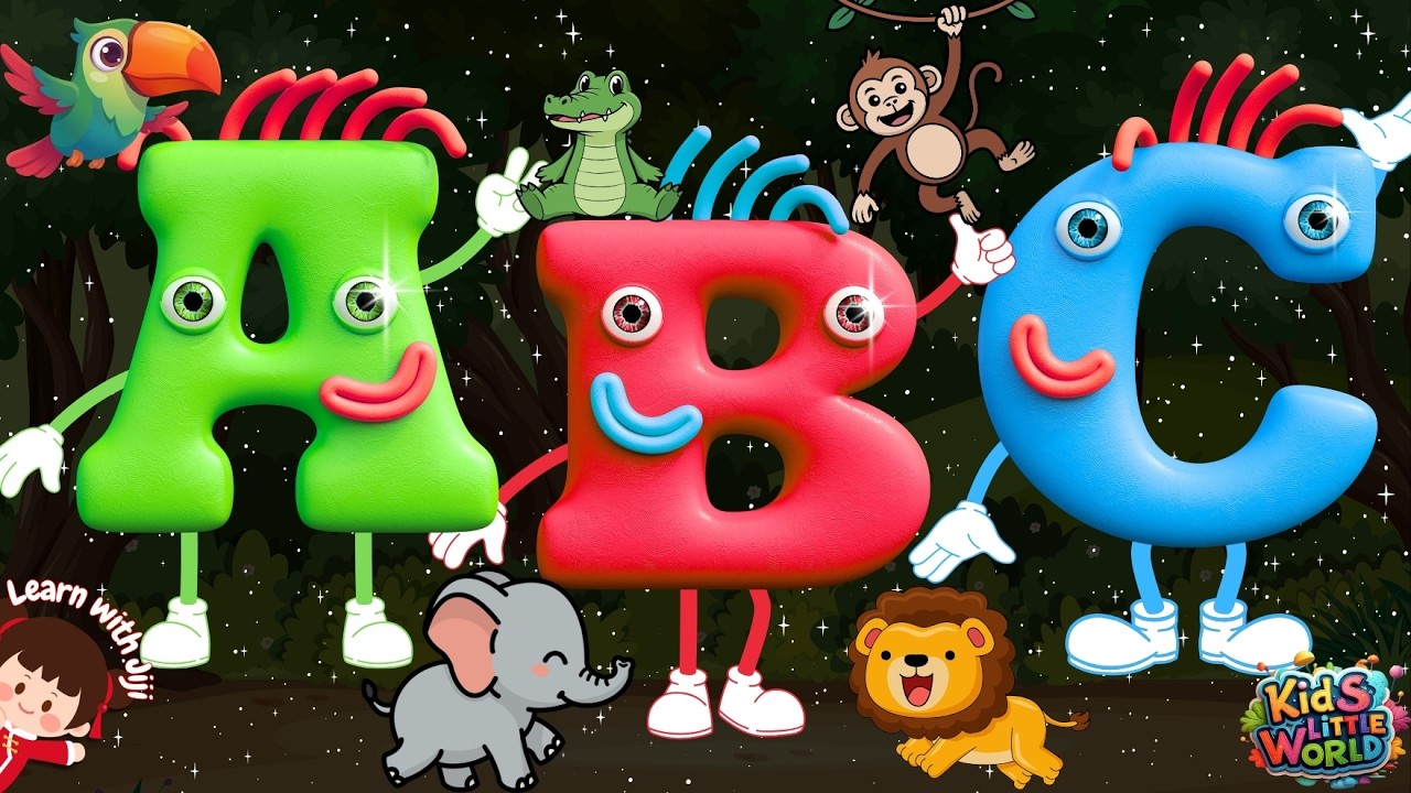 ABC Alphabet Song Jungle Theme 🌴 | Educational Videos for Toddlers & Phonics Sounds of Alphabets