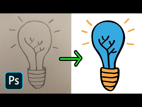 Sketch Drawing to Vector Logo in Adobe Photoshop (Super Easy!)
