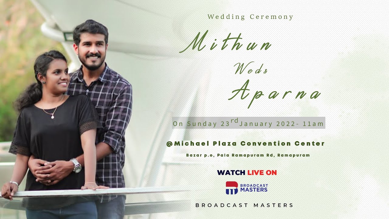 Mithun Weds Aparna Wedding Ceremony Michael Plaza Convention Center 