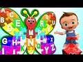 Alphabets ABC Songs - Learn ABC Colors with Wooden Butterfly Puzzle Toy Set for Baby Kids Children