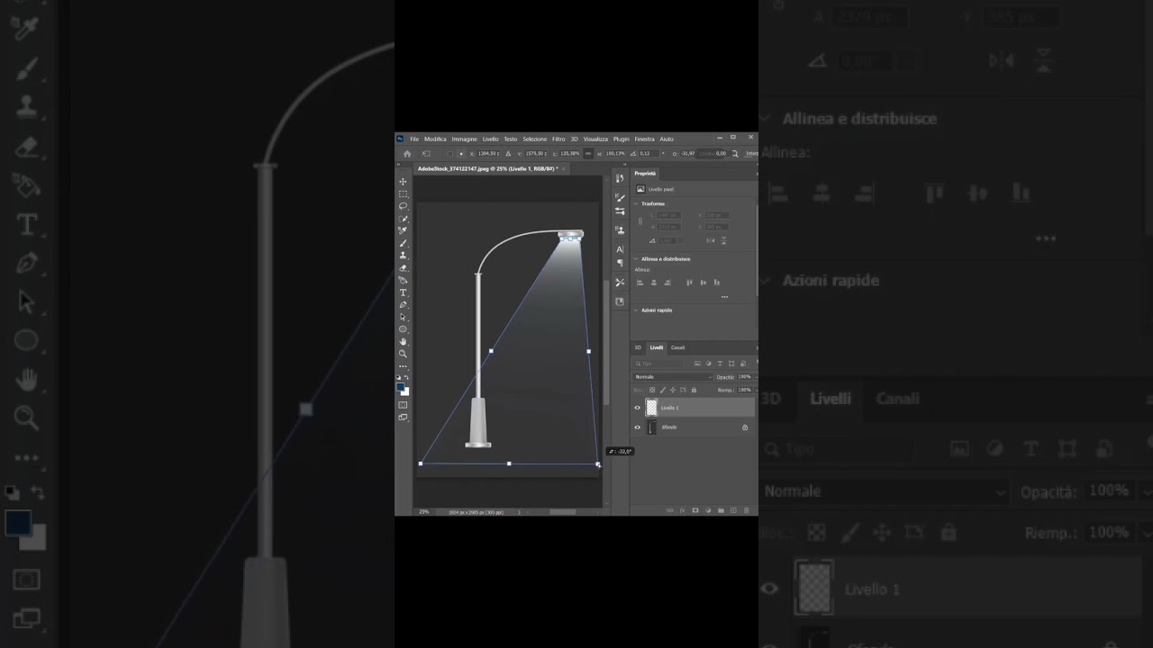 Come creare una luce artificiale con Photoshop #photoshoptutorial #photoshop