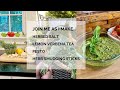 Things I made with culinary herbs. Herbed salt | Lemon Verbena tea | Pesto Recipe | Smudging Sticks