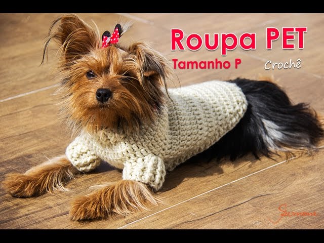 Roupa pet crochê tamanho p Clearance