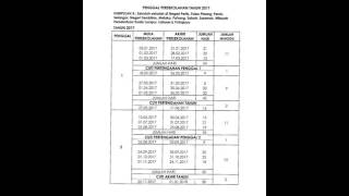 TAKWIM SEKOLAH | PERSEKOLAHAN 2017