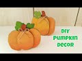 DIY Cardboard Pumpkin 🎃 Fall & Halloween Decor with Free Template 🎃DIY Halloween Decor