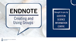 EndNote 6: Creating groups and smart groups