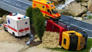 Bruder Rc Truck Crash With Sand Bruder Ambulance In Action