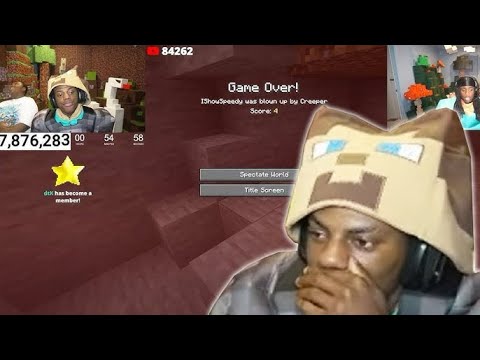IShowSpeed & Kai Cenat Minecraft Hardcore | All part 8 & 9 deaths ...