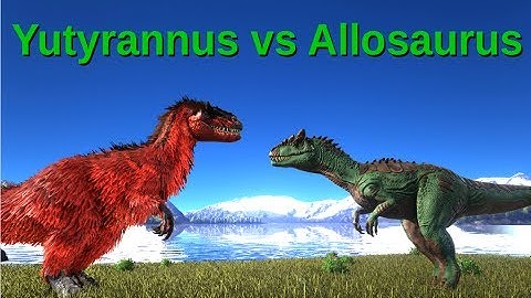 Yutyrannus vs Allosaurus (and Rex?) || ARK: Survival Evolved