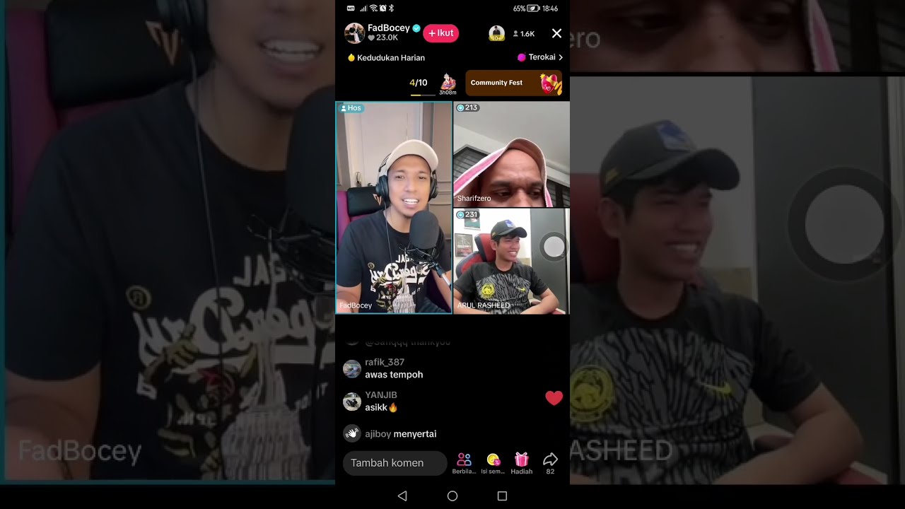 Arul Laroca,Fad Bocey dan Sharif Zero Live 7/8/2024