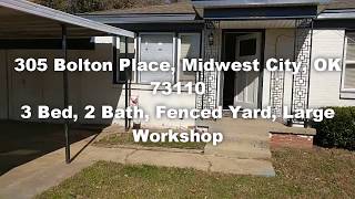 305 Bolton Place, Midwest City, OK 73110 Oklahoma City FOR RENT