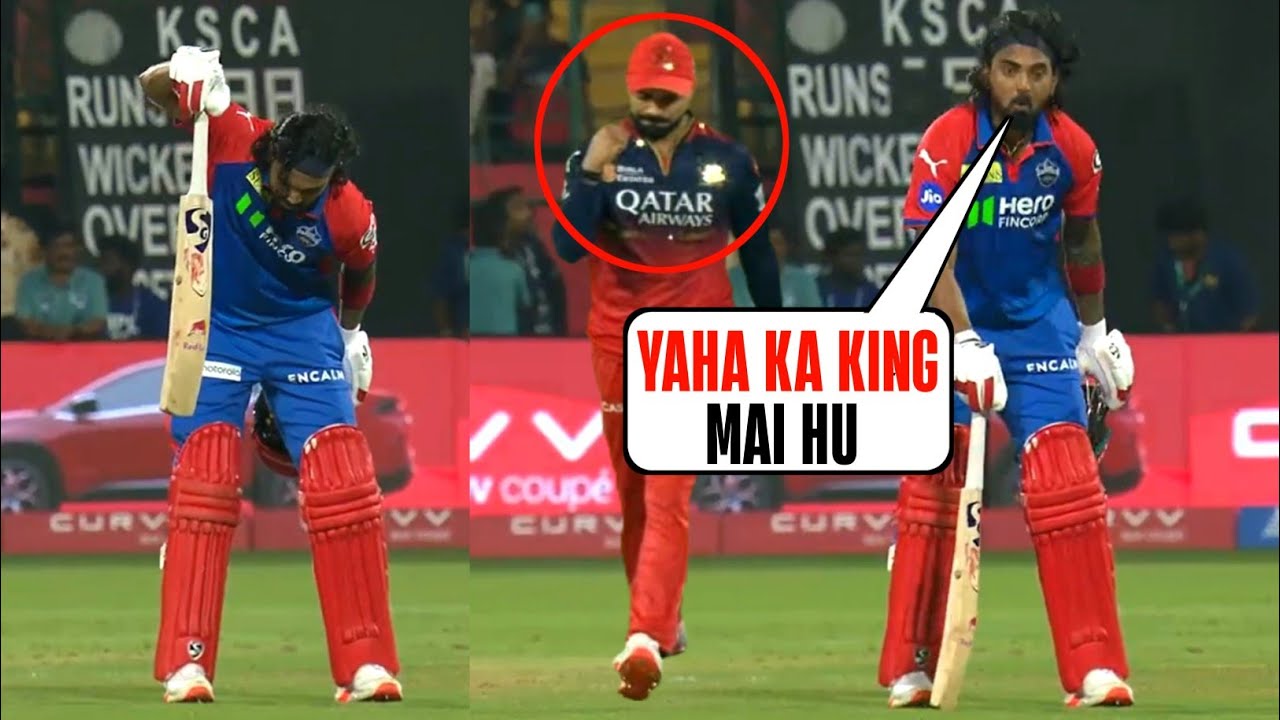 Rahul Rbc Virat Kohli shocked when kl Rahul kgf style celebration after DC Won ...
