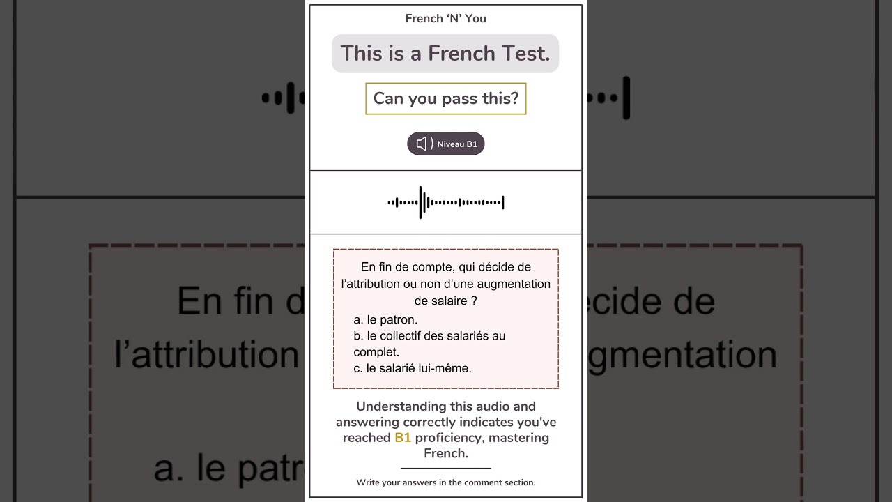 DELF B1 French Listening Test-2 #delfb1 #frenchnyou #french #frenchlistening #practice