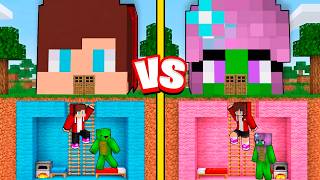 BOYS vs GIRLS UNDERGROUND HOUSE Build Challenge In Minecraft! Maizen