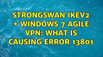 strongSwan IKEv2 + Windows 7 Agile VPN: What is causing Error 13801 (3 Solutions!!)