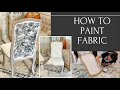 How To Paint Fabric and Decoupage Painted On A Chair JRV Decoupage