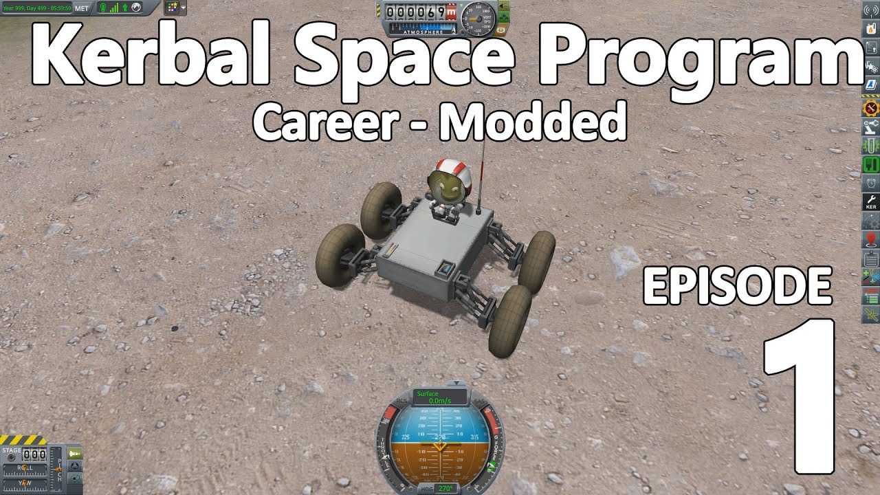 Kerbal Space Program | Career - Modded | Episode 1 - YouTube