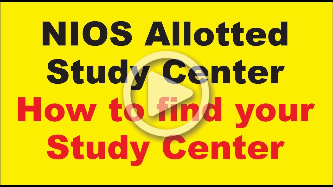 NIOS Allotted D.El.Ed Study Center || How to find your Study Center