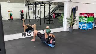 Kettlebell Single Arm Roller Press demonstration