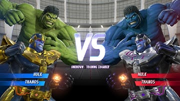 Hulk and Thanos VS Blue Hulk and Thanos - Marvel vs Capcom Infinite