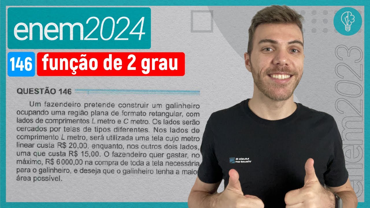 Um fazendeiro pretende construir um galinheiro ocupando uma região ...