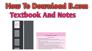 How To Download B.com Textbook And Notes