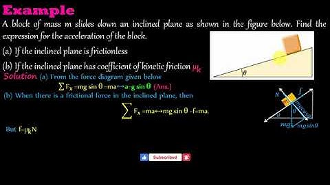 General Physics   Lecture   Example  frictional force on inclined plane  in Amharic