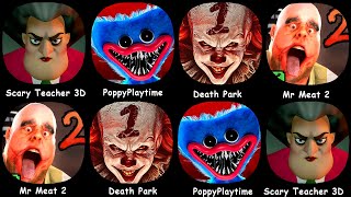 Scary Teacher 3D, Poppy Playtime Chapter 1, Death Park 1, Mr Meat 2 ..........