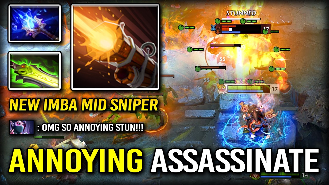 ULTRA ANNOYING ASSASSINATE MID Guide Sniper | Aghs Scepter Non-stop Headshot His OPPS 7.40c DotA 2