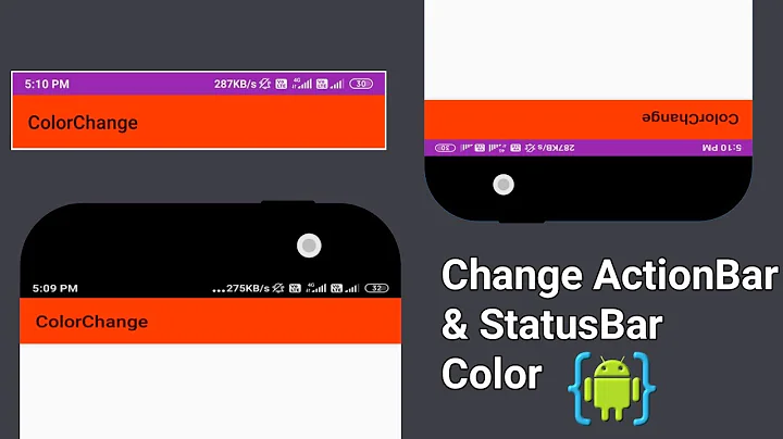 How To Change ActionBar and StatusBar Color In AIDE-Java|Hindi