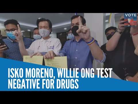 Isko Moreno, Willie Ong test negative for substance abuse