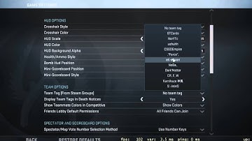 How to equip a "Team Tag" in CSGO