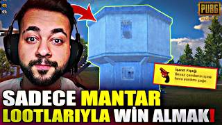 İMKANSIZ! SADECE MANTAR LOOTLARIYLA WİN ALMAK? 🔥🍄 PUBG MOBILE