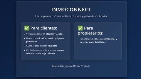 Juan Méndez - Aplicación INMOCONNECT