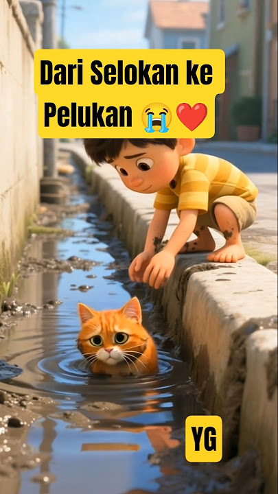 Dari Selokan ke Pelukan 🐱❤️ #KucingDiselamatkan #cat #shorts #ai