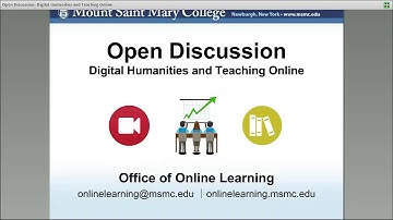 Open Discussion: Digital Humanities and Teaching Online  - Lunch and Learn Online Webinars 2017
