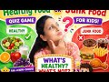 Healthy or Junk Food? 🍎🍔 | Fun Quiz Game for Kids 🌈#HealthyFood #KidsLearning #FoodQuiz