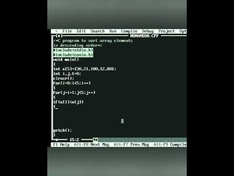 Write C program to sort Array elements in Descending order... - YouTube