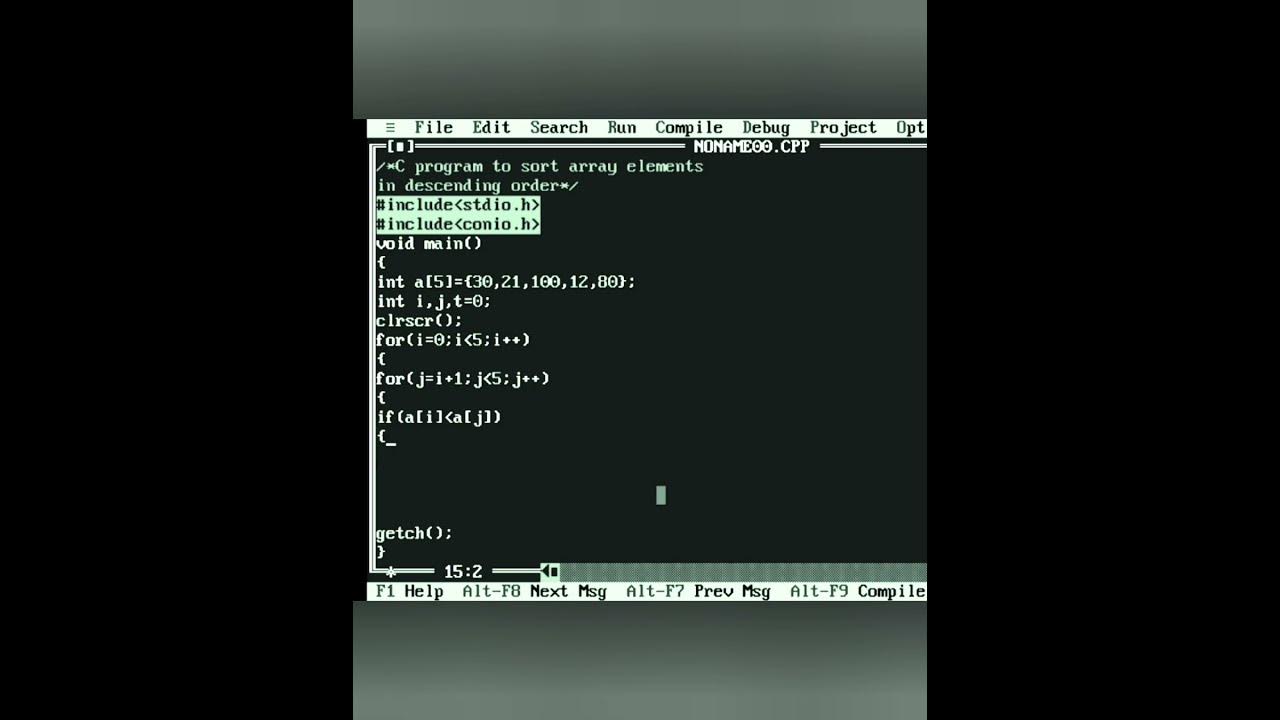 Write C program to sort Array elements in Descending order... - YouTube