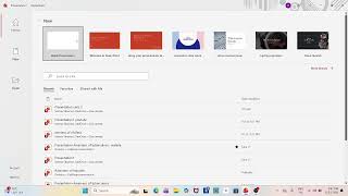 PowerPoint Basic Interface and the Start Screen