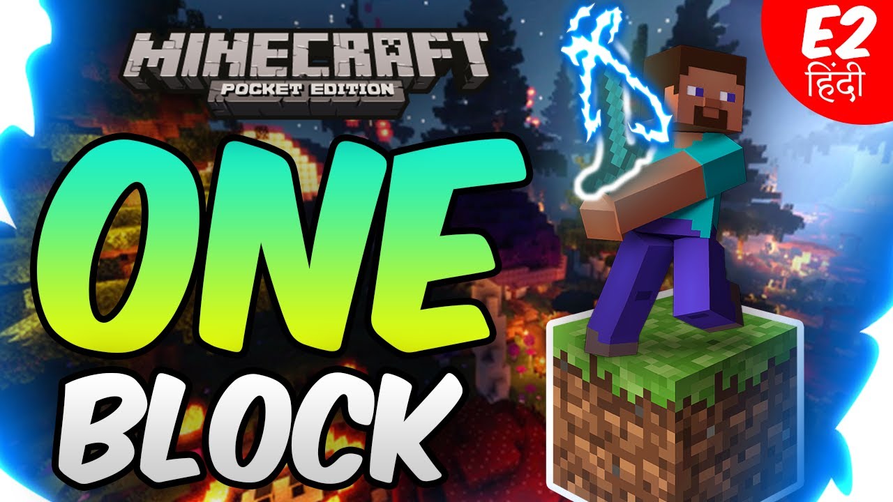 Minecraft One Block Survival - Minecraft PE One Block Skyblock Gameplay in Hindi | Zufuz | E2