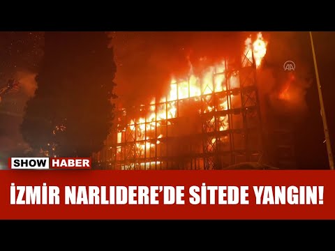 İzmir Narlıdere ilçesindeki sitede yangın çıktı!
