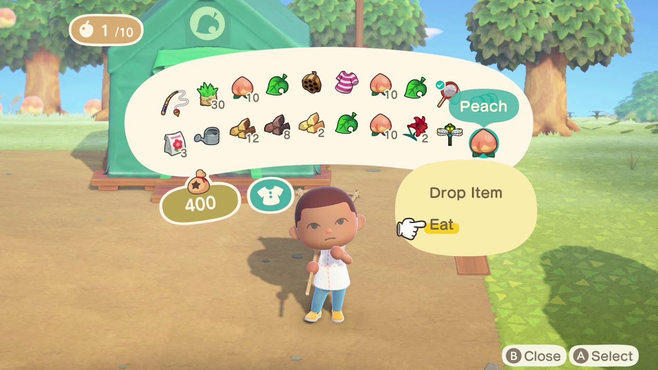 Animal Crossing New Horizons April 7 Tuesday Eat Peaches Nintendo