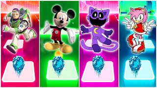 Buzz Lightyear 🆚 Mickey Mouse 🆚 CatNap 🆚 Amy Rose 🎶TILES HOP🎶