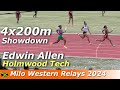 Edwin allen  holmwood tech  william knibb  girls 4x200m open  milo western relays 2024