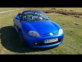 MG TF on Porlock Hill Toll Road in Exmoor National Park