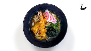 shrimp tempura udon from scratch.
