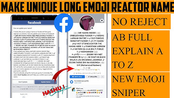 How To Create Long Emoji Reactor Name Facebook Account 2022 | Create Emoji Name Facebook Account