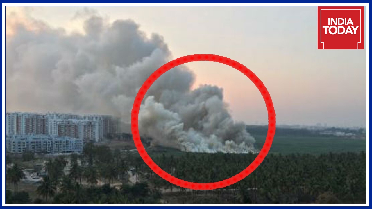 Dense Smoke Continues To Cloud Bellandur Lake In Bengaluru